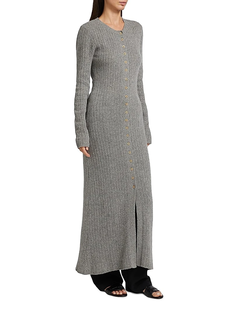 Bungalow Cashmere Rib-Knit Maxi Dress