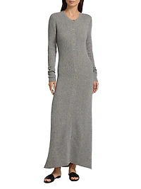 Bungalow Cashmere Rib-Knit Maxi Dress