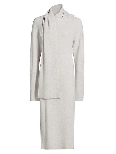 Liliana Scarf Wool-Blend Sweaterdress