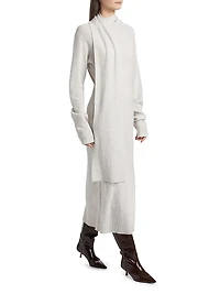 Liliana Scarf Wool-Blend Sweaterdress