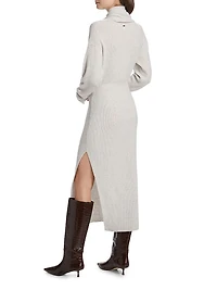Liliana Scarf Wool-Blend Sweaterdress