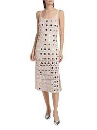 Clementine Mirror Crochet Midi-Dress