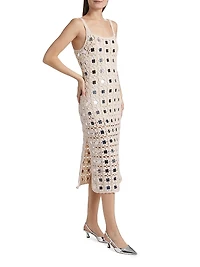 Clementine Mirror Crochet Midi-Dress