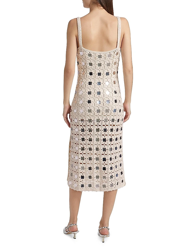 Clementine Mirror Crochet Midi-Dress