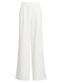Hailey Pleated Wide-Leg Trousers