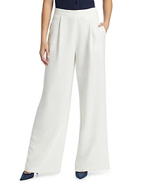 Hailey Pleated Wide-Leg Trousers