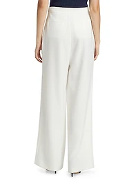 Hailey Pleated Wide-Leg Trousers