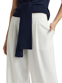 Hailey Pleated Wide-Leg Trousers