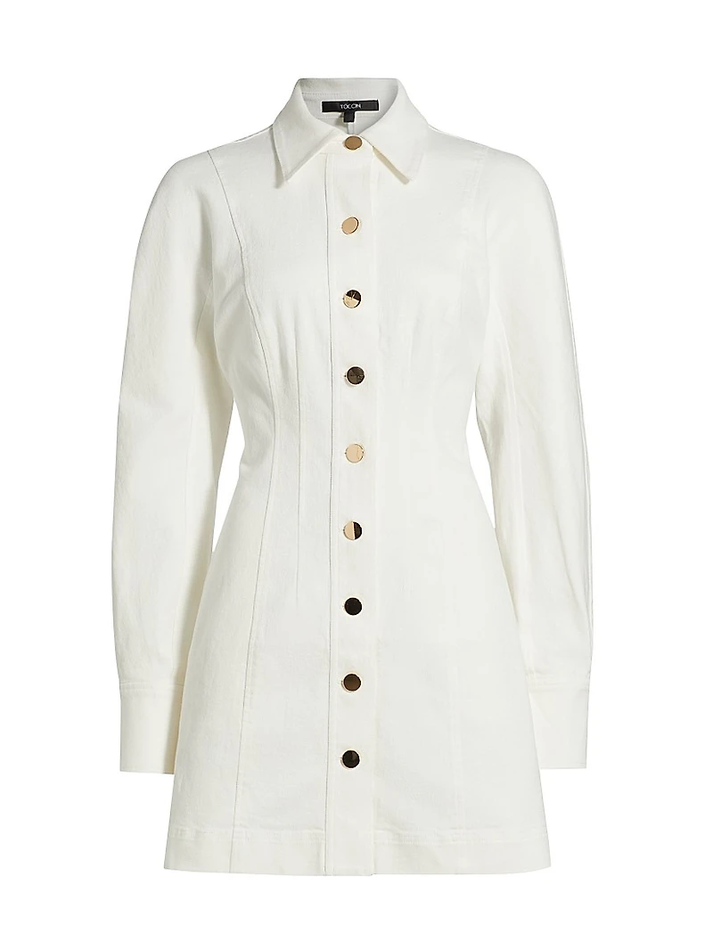 Alexa Denim Seamed Minidress