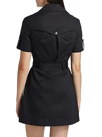 Colleen Stretch-Cotton Poplin Safari Shirtdress