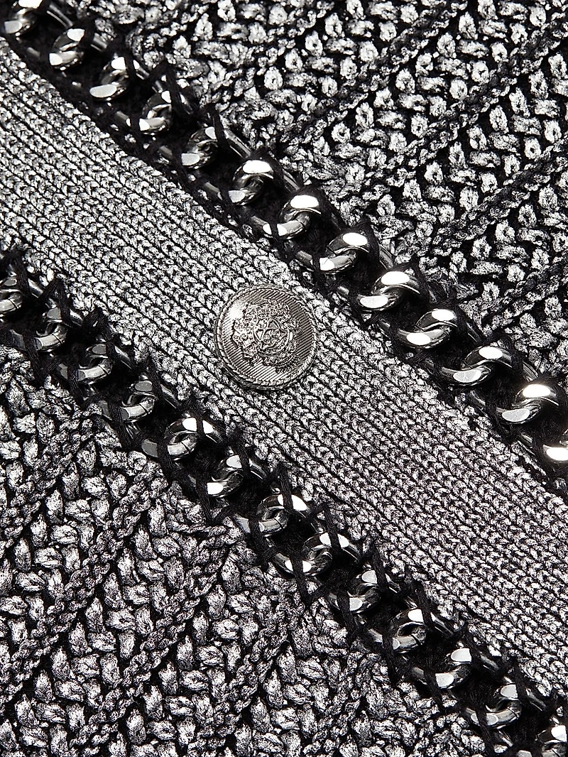 Tani Metallic Cotton Midi-Skirt