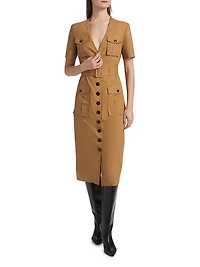 Finn Stretch-Cotton Poplin Midi-Dress