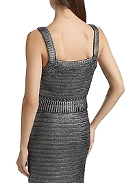 Daisy Metallic Cotton Crop Tank