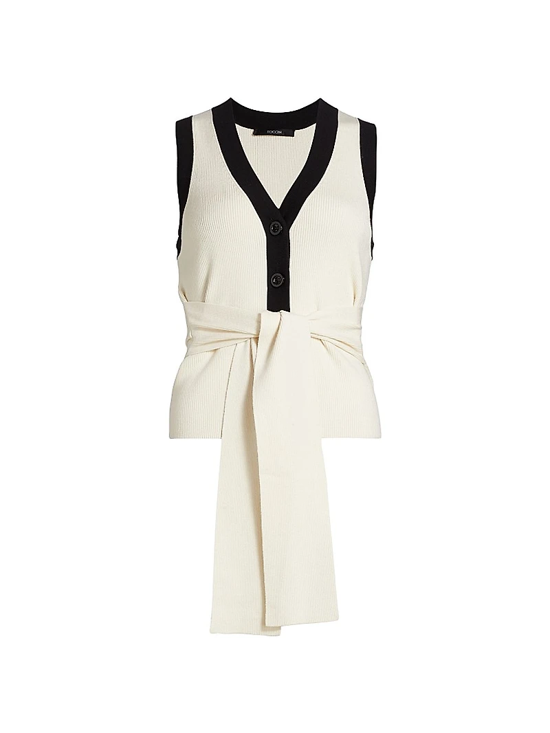 Collins Knit Tie-Waist Top