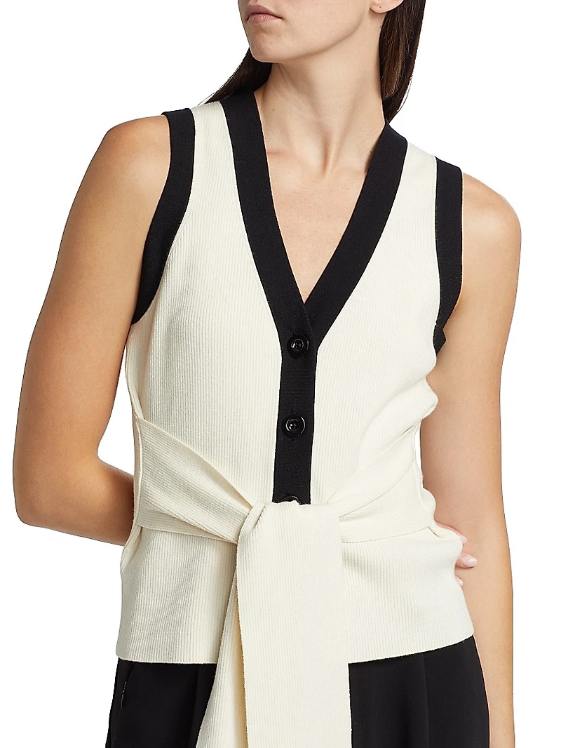 Collins Knit Tie-Waist Top