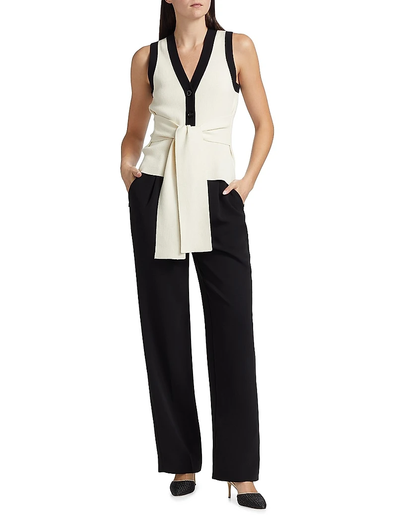 Collins Knit Tie-Waist Top