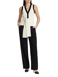 Collins Knit Tie-Waist Top