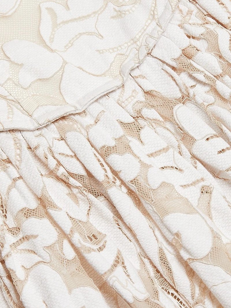 Melody Floral Cotton-Blend Corset Midi-Dress