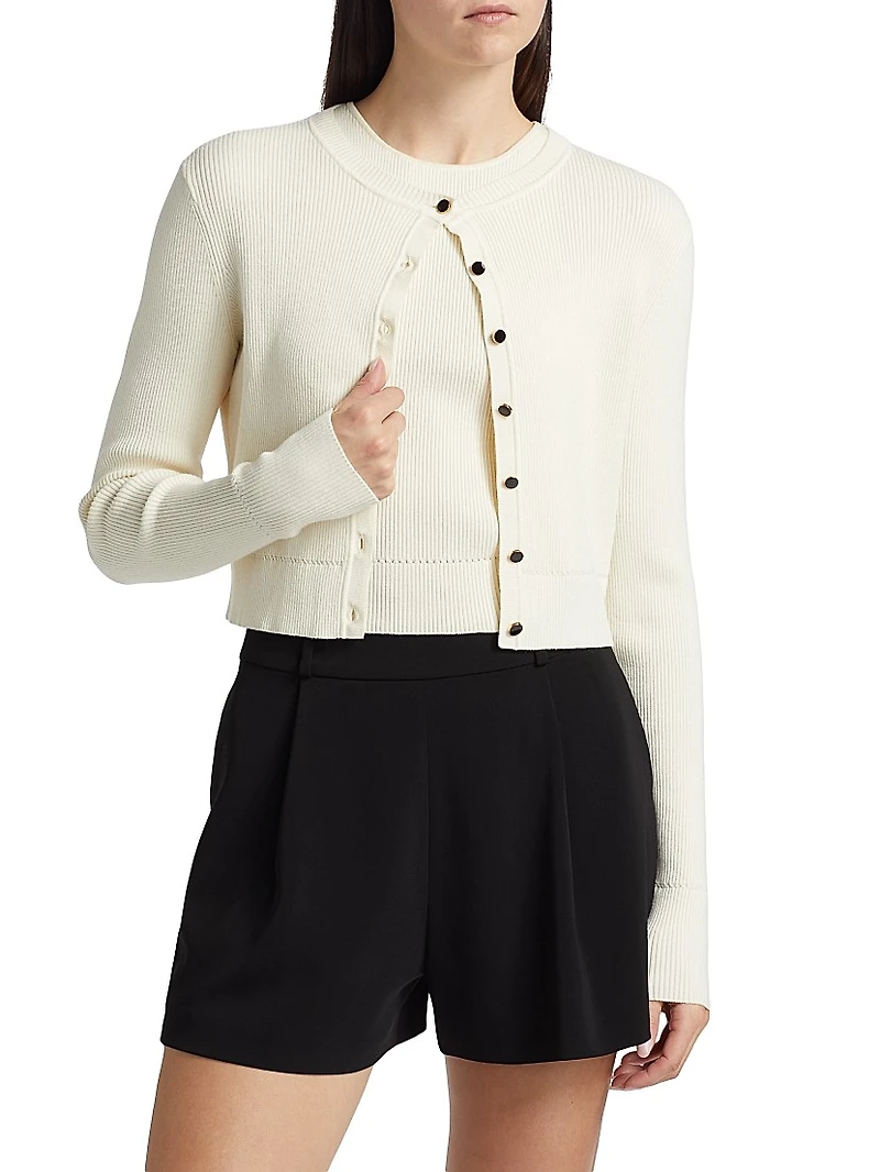 Zoe Crop Crewneck Cardigan