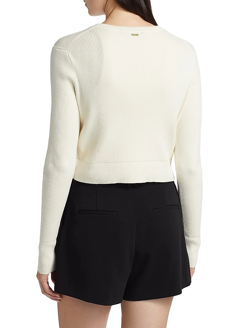 Zoe Crop Crewneck Cardigan