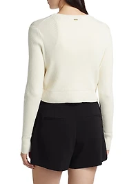 Zoe Crop Crewneck Cardigan