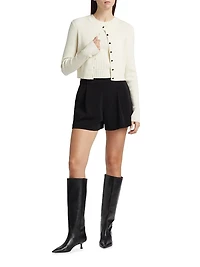 Zoe Crop Crewneck Cardigan