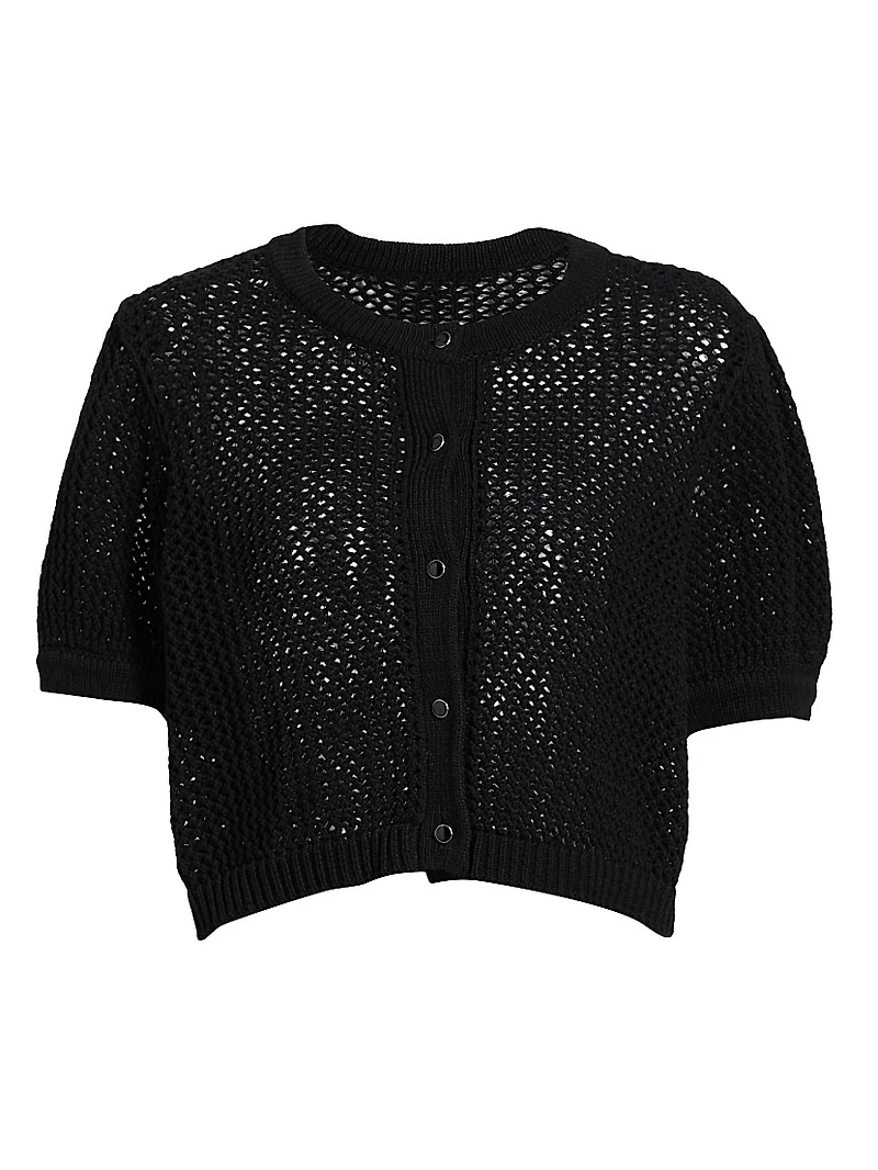 Samantha Crocheted Cotton Cardigan