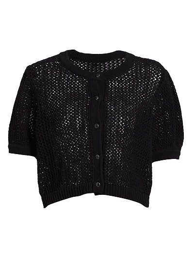Samantha Crocheted Cotton Cardigan