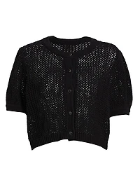 Samantha Crocheted Cotton Cardigan