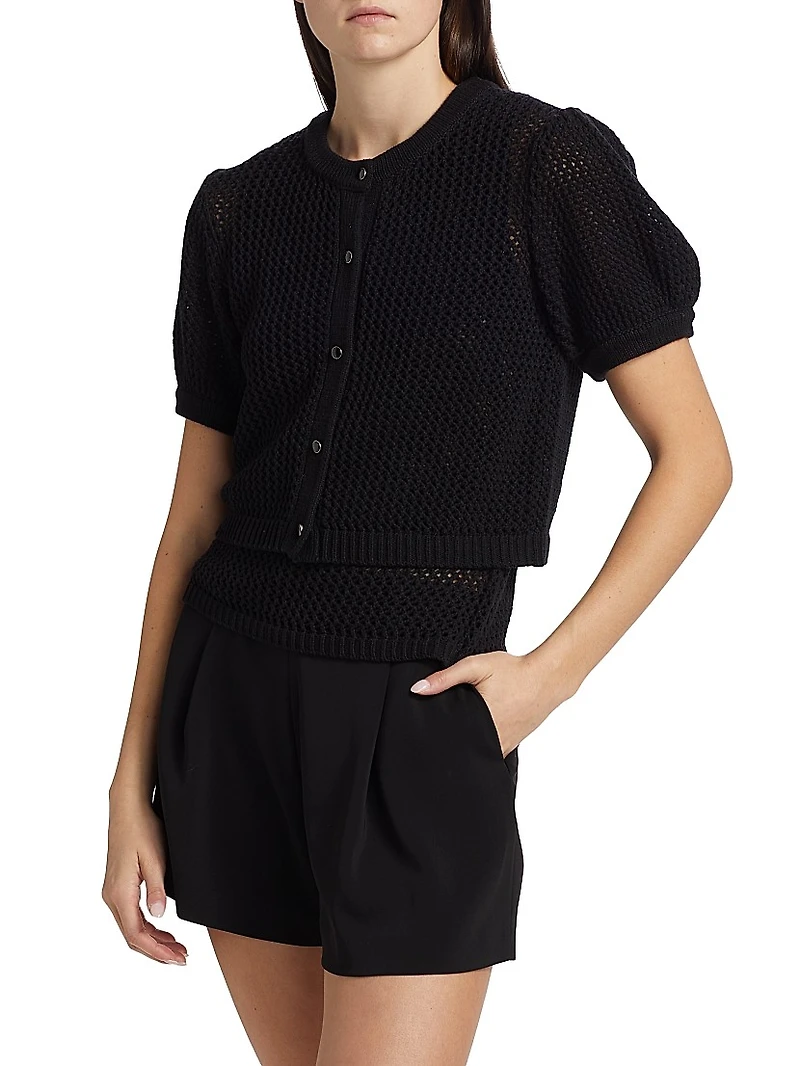 Samantha Crocheted Cotton Cardigan