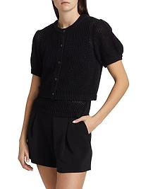 Samantha Crocheted Cotton Cardigan