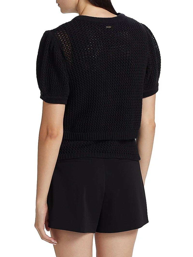 Samantha Crocheted Cotton Cardigan