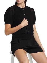 Samantha Crocheted Cotton Cardigan