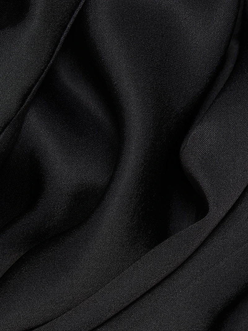 Jocelyn Satin Tie- Front Maxi Dress