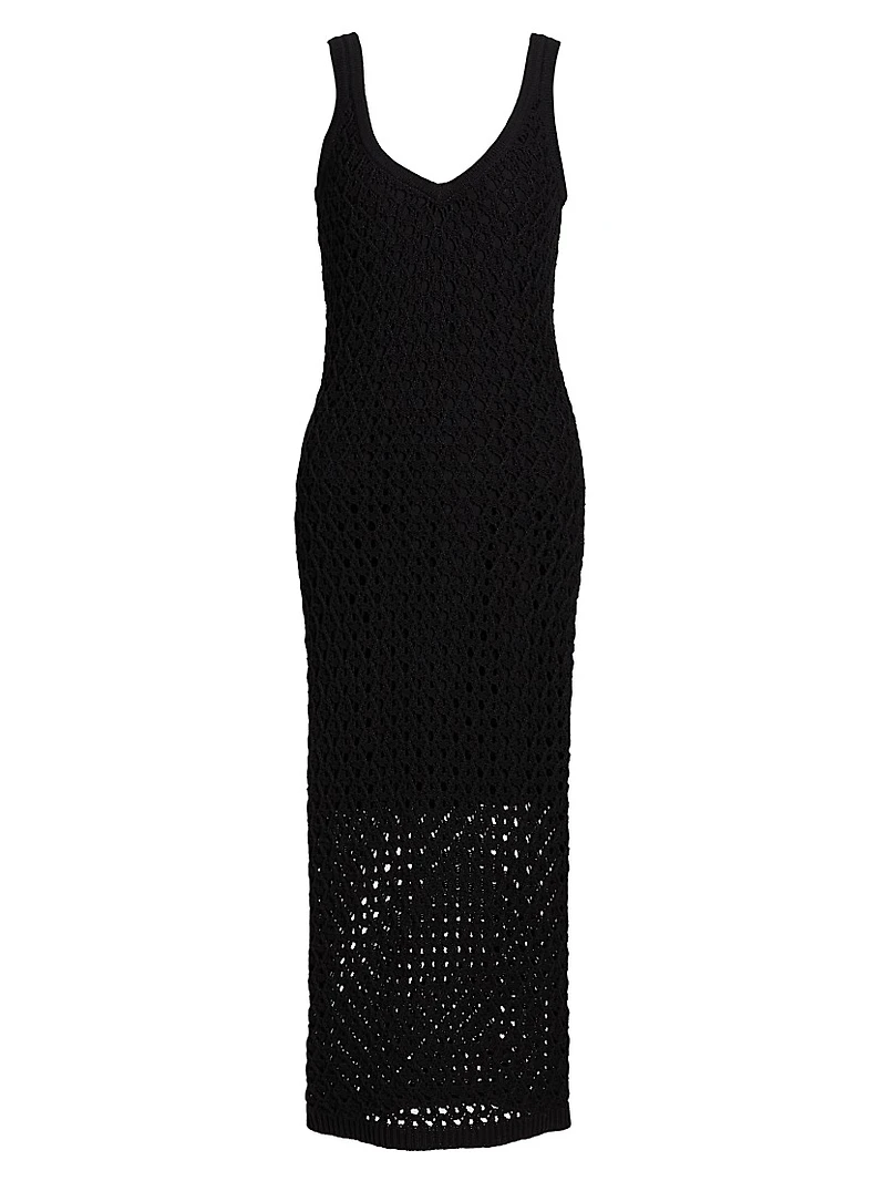 Kayla Crocheted Cotton Midi-Dress