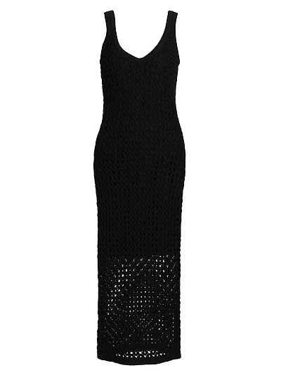 Kayla Crocheted Cotton Midi-Dress
