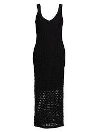 Kayla Crocheted Cotton Midi-Dress