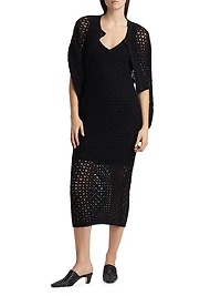 Kayla Crocheted Cotton Midi-Dress