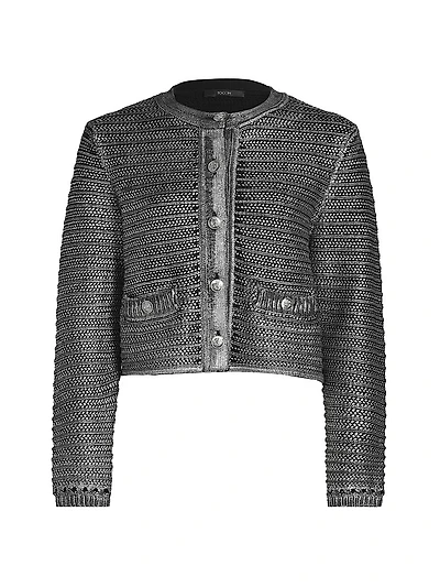 Cecilia Metallic Cotton Knit Jacket