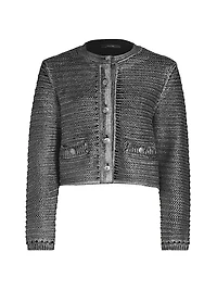 Cecilia Metallic Cotton Knit Jacket