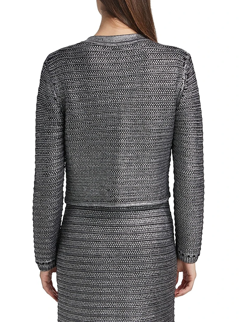 Cecilia Metallic Cotton Knit Jacket