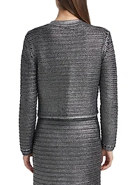 Cecilia Metallic Cotton Knit Jacket