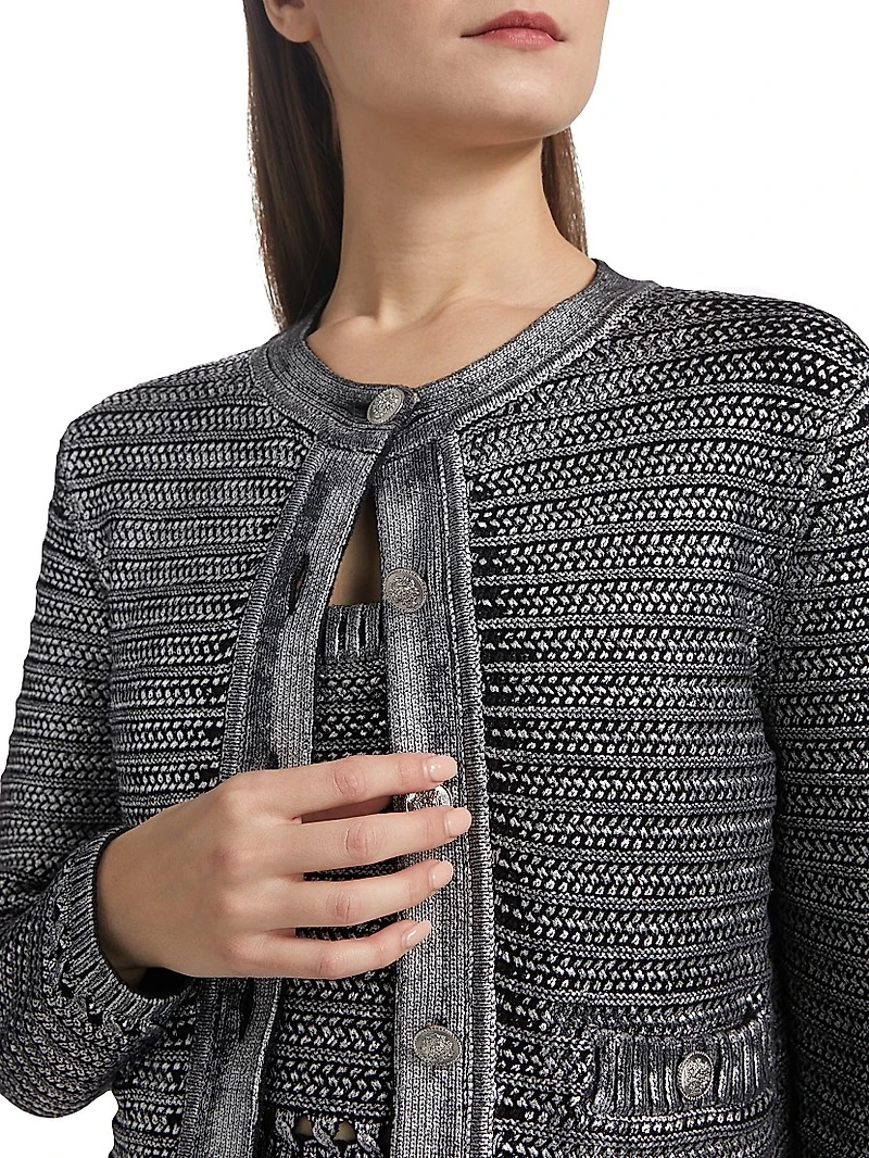 Cecilia Metallic Cotton Knit Jacket
