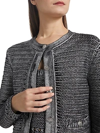 Cecilia Metallic Cotton Knit Jacket