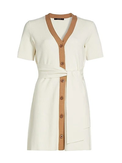 Devin Knit Tie-Waist Minidress