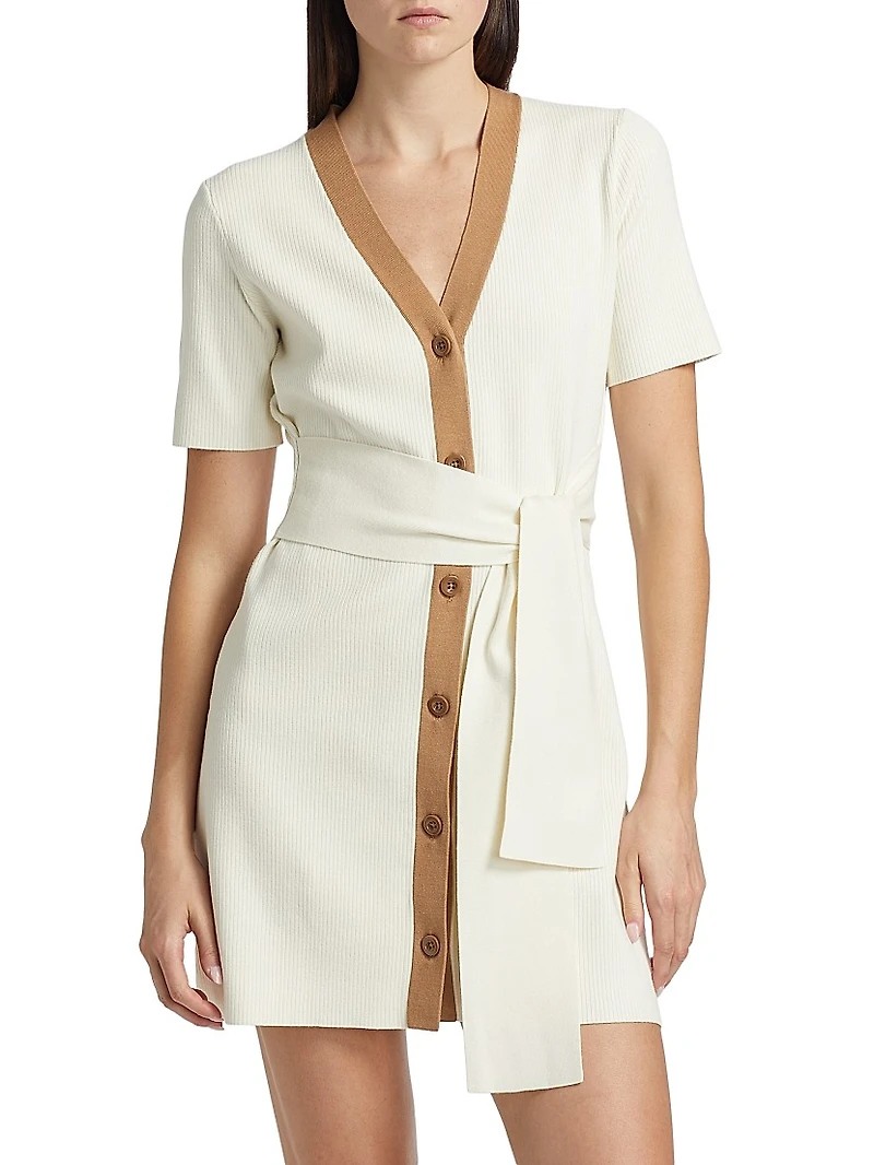 Devin Knit Tie-Waist Minidress