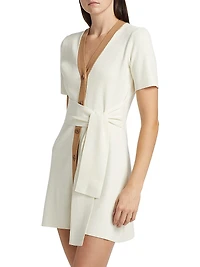 Devin Knit Tie-Waist Minidress