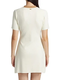 Devin Knit Tie-Waist Minidress