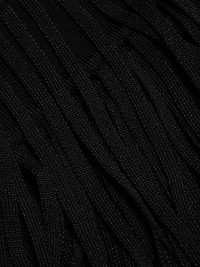 Leslie Fringed Knit Midi-Dress