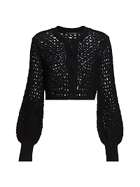 Tori Crocheted Cotton Cardigan